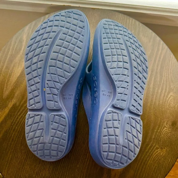 OOFOS OOlala Blue Comfort Sandals plantar fasciitis sandals - Picture 4 of 5